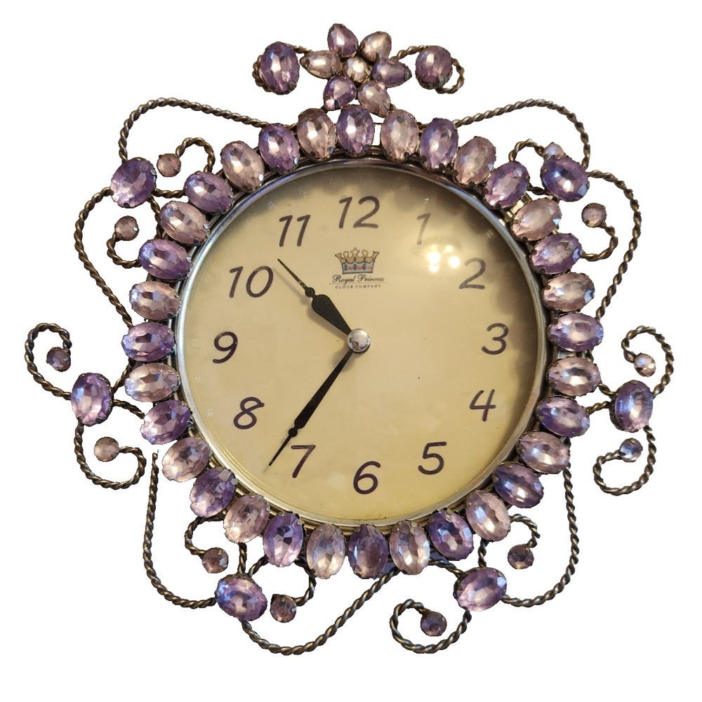 Vintage Royal Princess Wall Clock - Sterling & Noble Tested